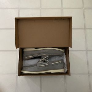 NWB Sperry Conway Nubuck Gray Boat Shoe